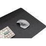BLACK Desk Mat, Large Mouse Pad, Cute, 31.5 x 15.7 inches (80 x 40 cm), PU Leather, Keyboard Mat, Quiet, Stylish, Easy to Clean, Desk Mat, Office, Stain Resistant, Unisex, Computer Mat, Washable Surface, Easy to Clean, Color, Table Mat